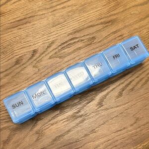 Blue Weekly Pill Organizer